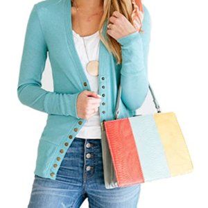 Women's Snap Button Cardigan